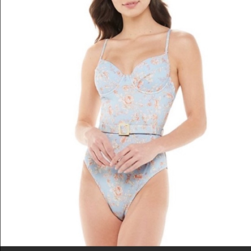 WeWoreWhat Danielle Wallpaper One Piece Swim - L